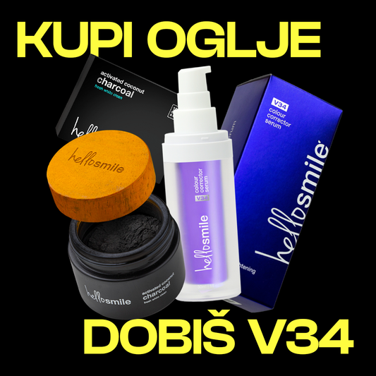 Kupi Aktivno Oglje, Prejmi V34 Serum! - Aktivno Oglje + V34 Serum